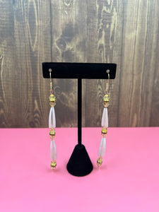 Gold Dentalium earrings